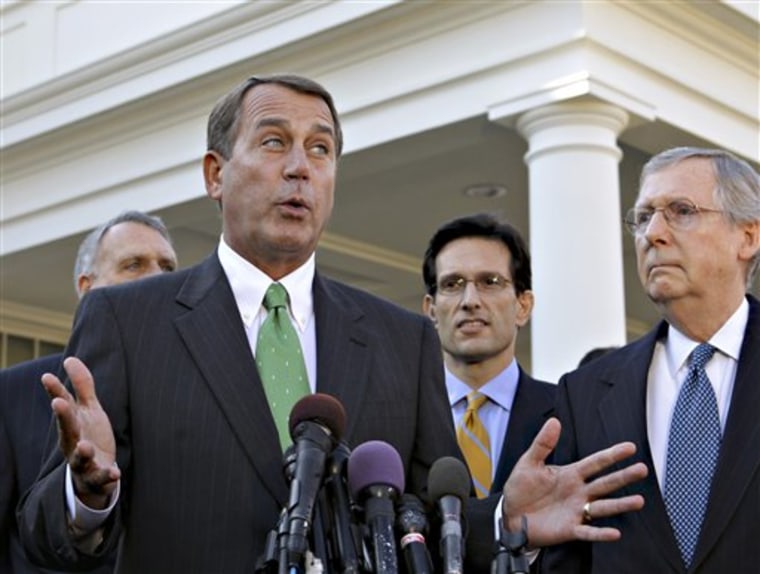 John Boehner, John Kyl, Mitch McConnell, Eric Cantor